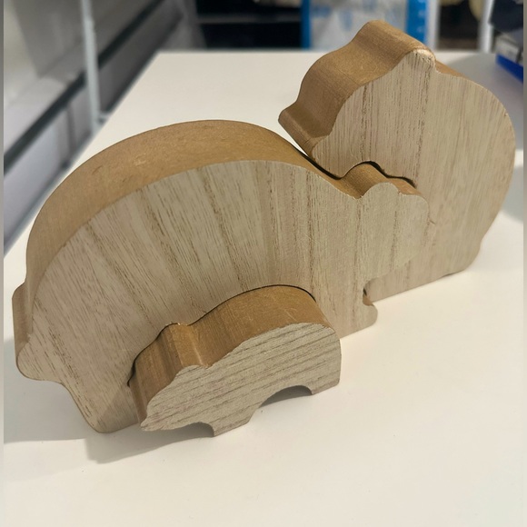 NWT Wooden three-piece bear puzzle - Picture 2 of 5